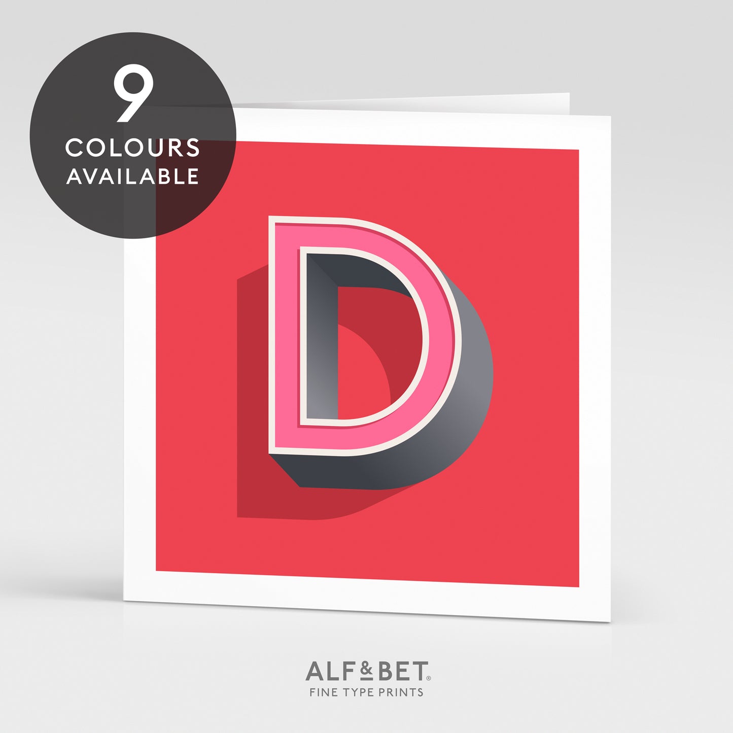 Alphabet Birthday Card - Letter D