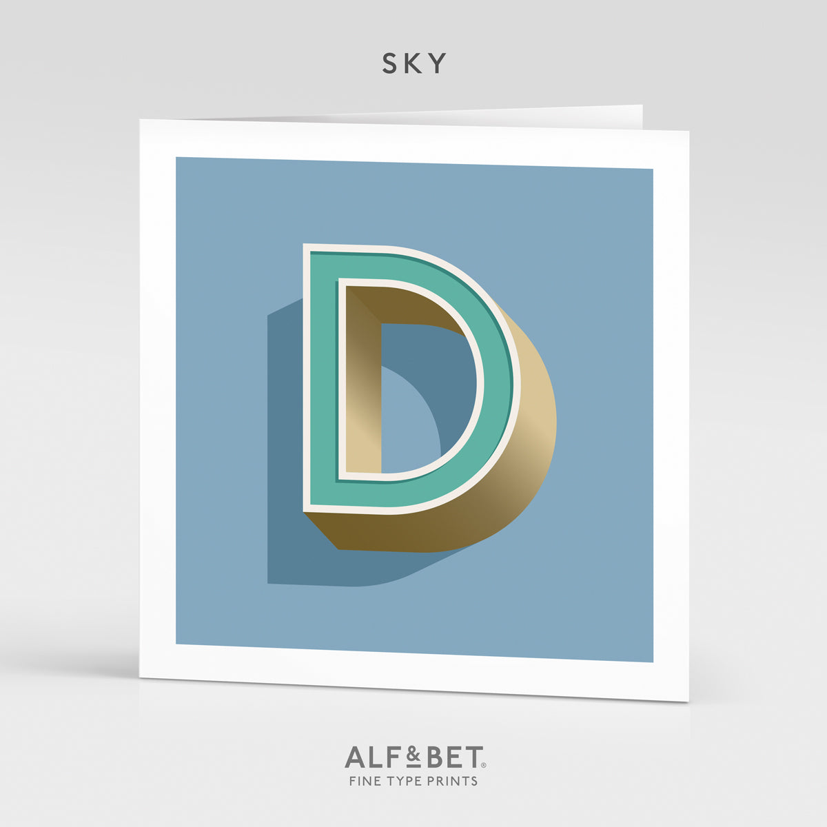 Alphabet Birthday Card - Letter D