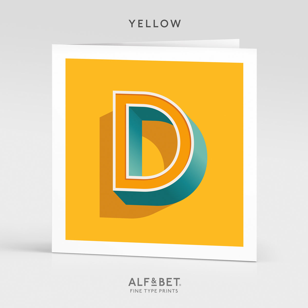 Alphabet Birthday Card - Letter D