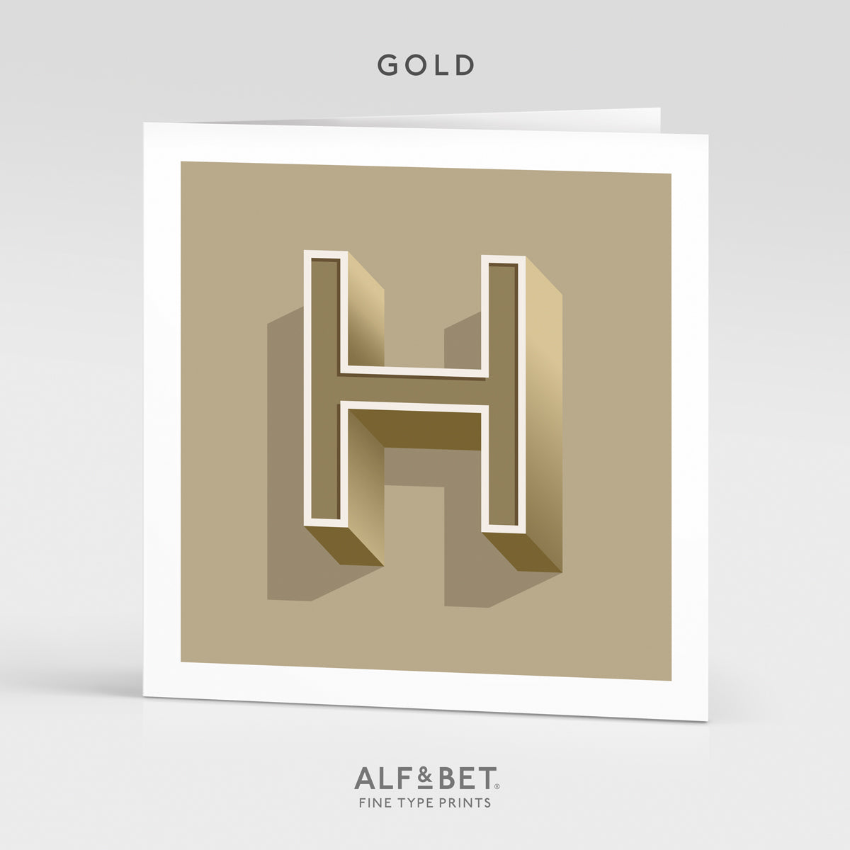 Alphabet Birthday Card - Letter H