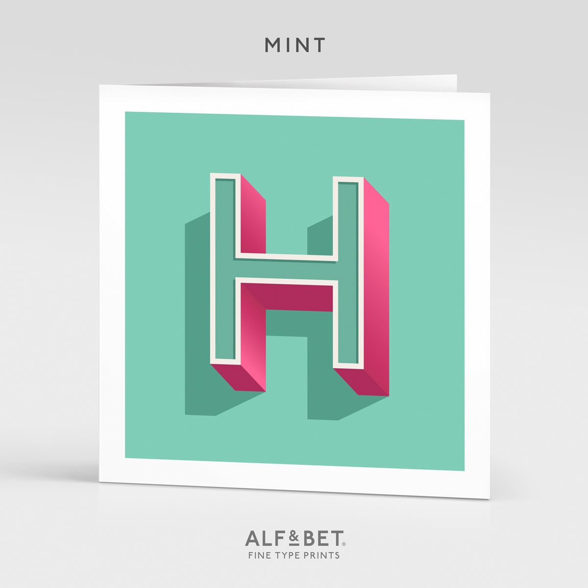 Alphabet Birthday Card - Letter H