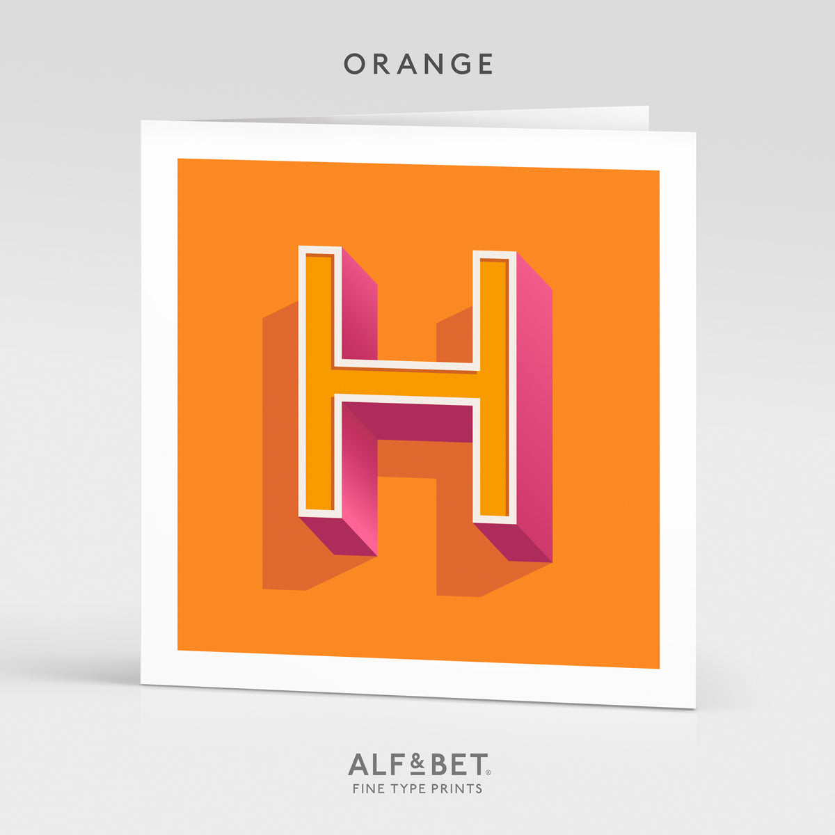 Alphabet Birthday Card - Letter H