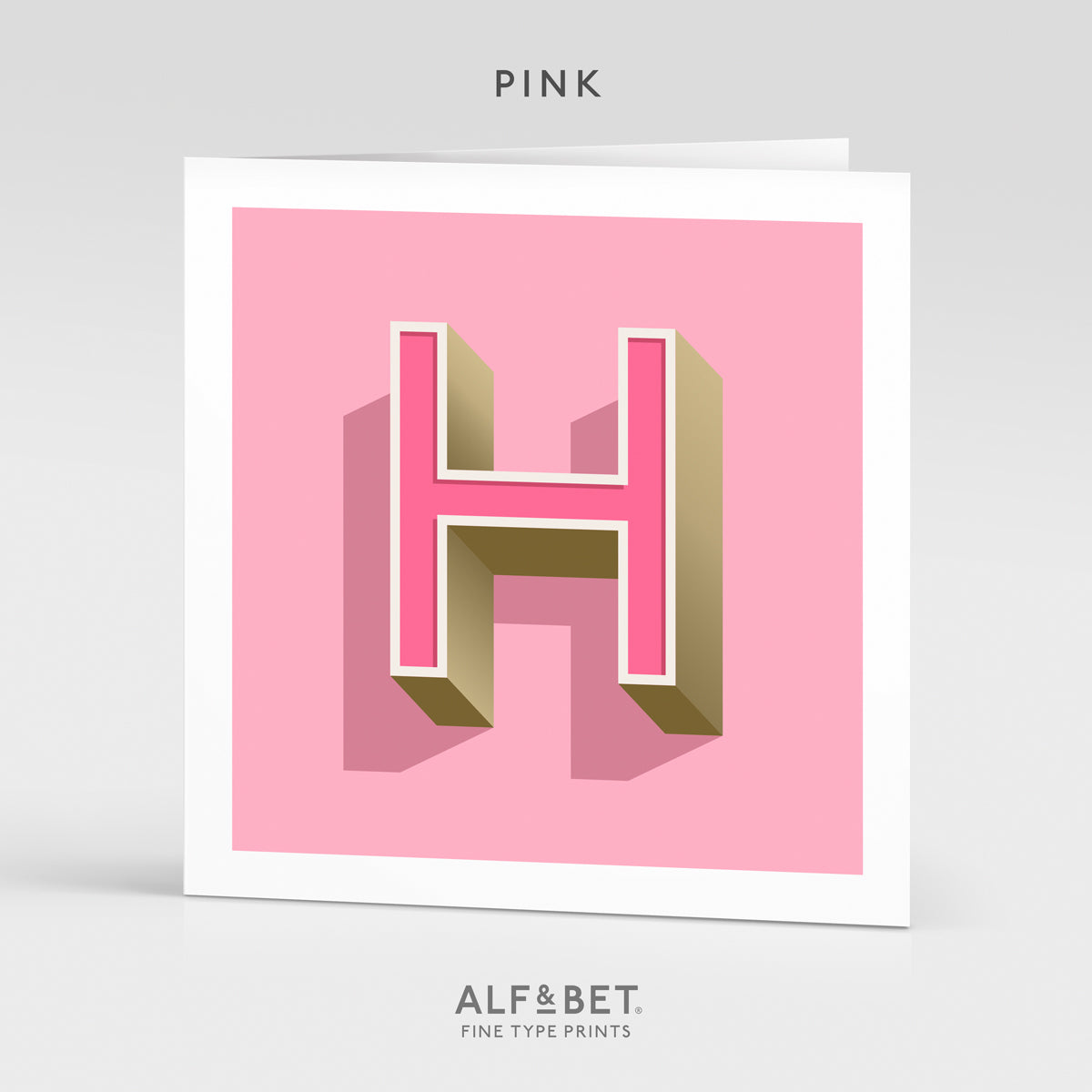 Alphabet Birthday Card - Letter H