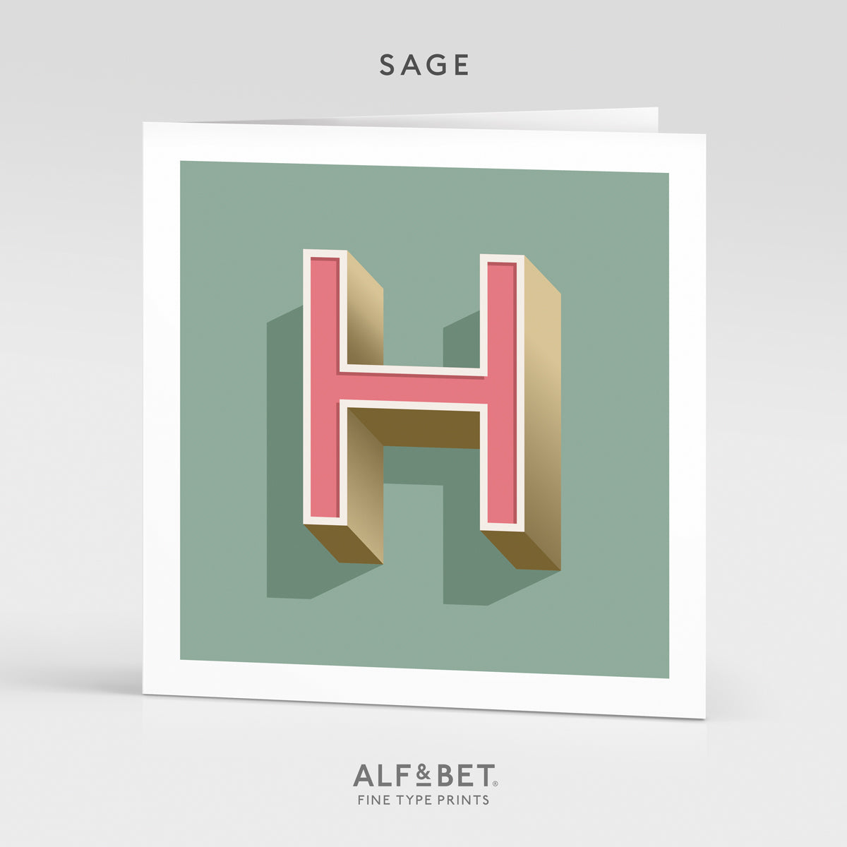 Alphabet Birthday Card - Letter H
