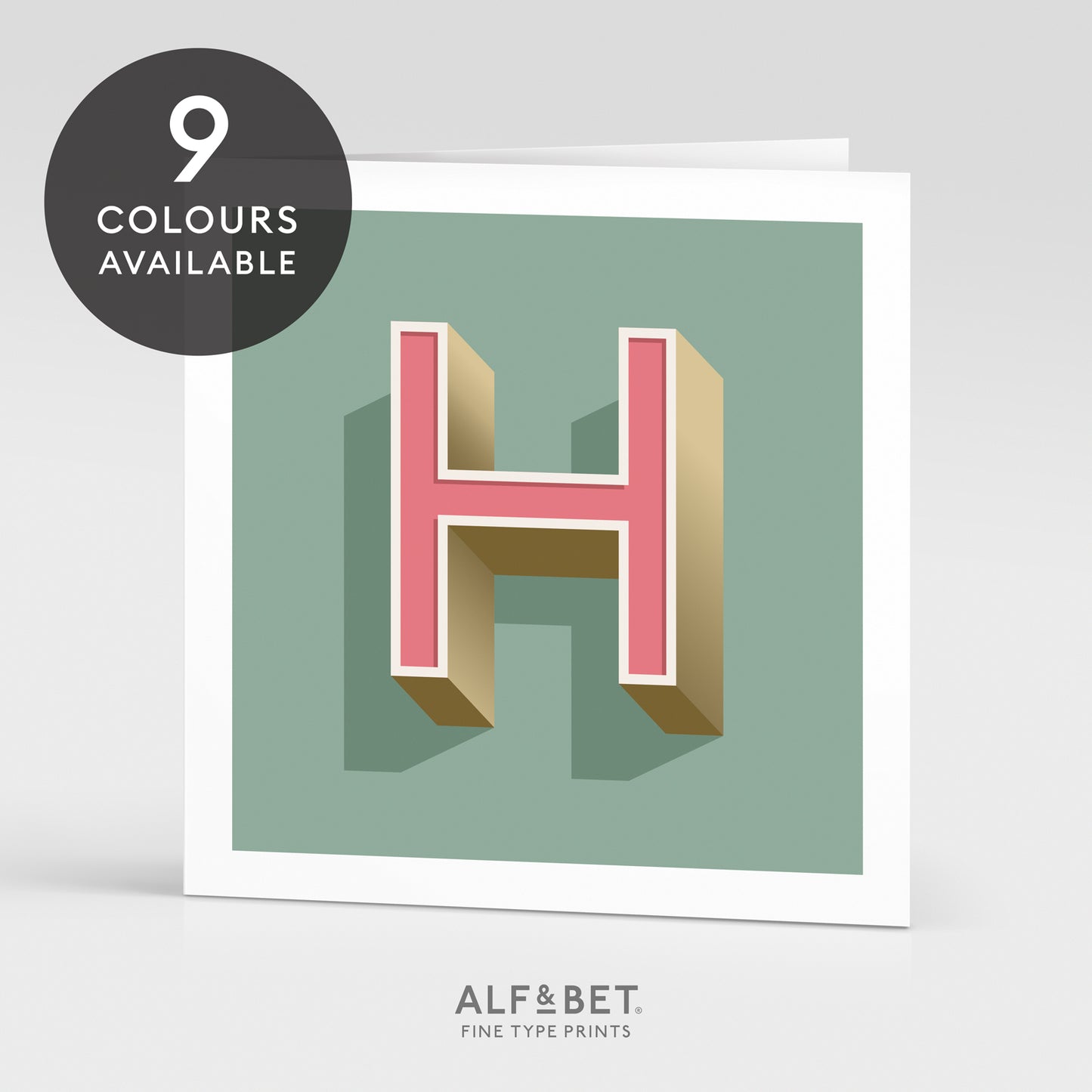 Alphabet Birthday Card - Letter H