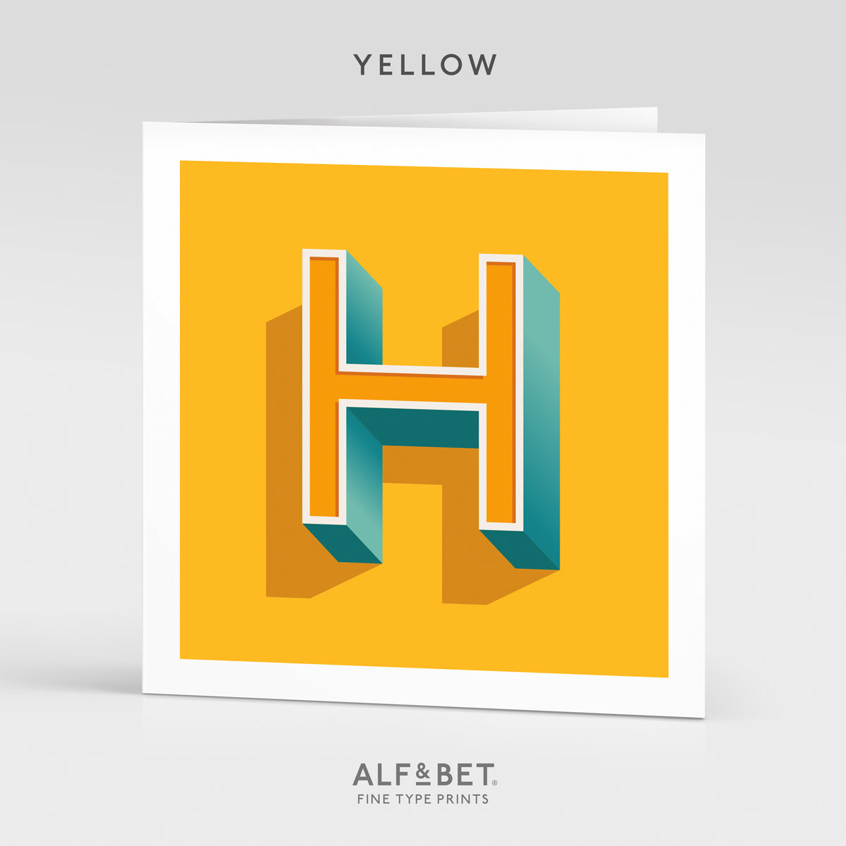 Alphabet Birthday Card - Letter H