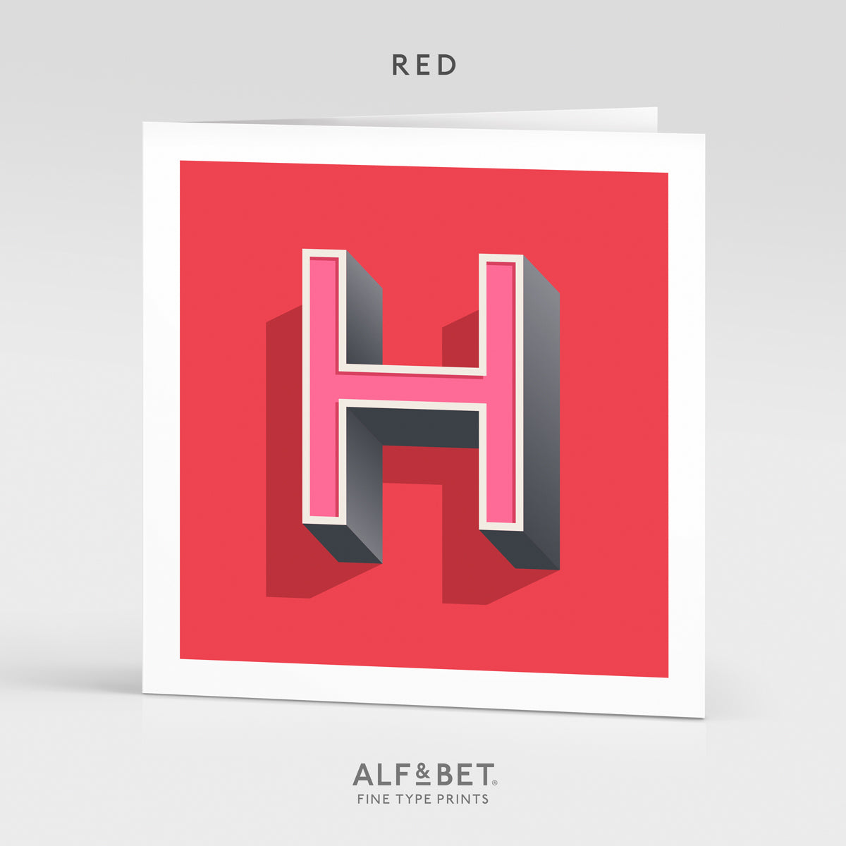 Alphabet Birthday Card - Letter H