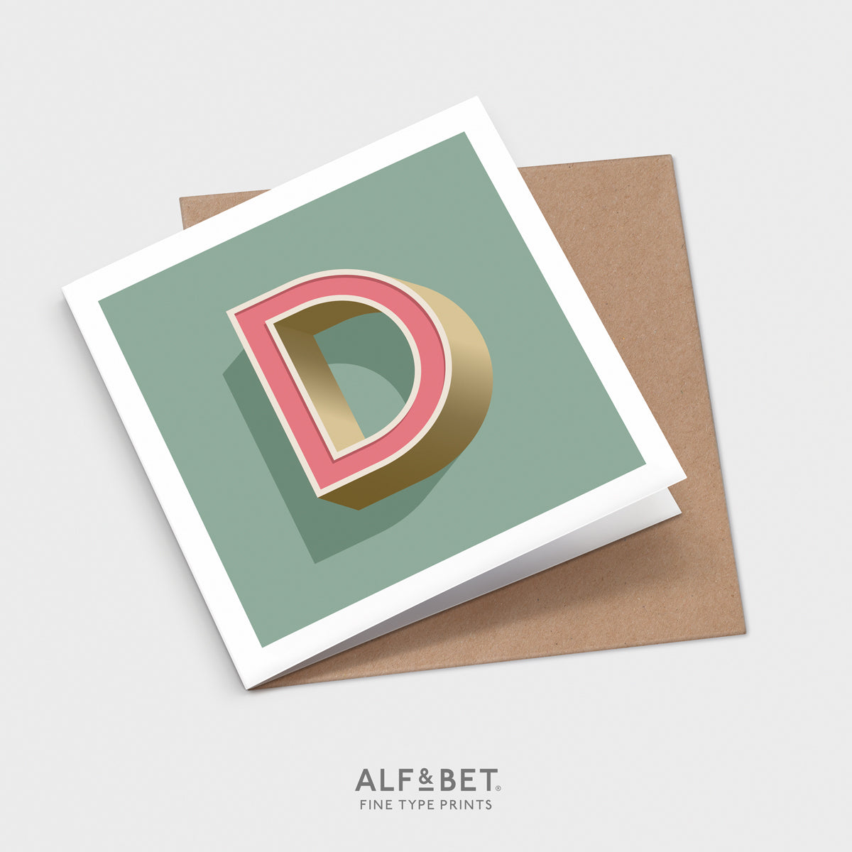 Alphabet Birthday Card - Letter D