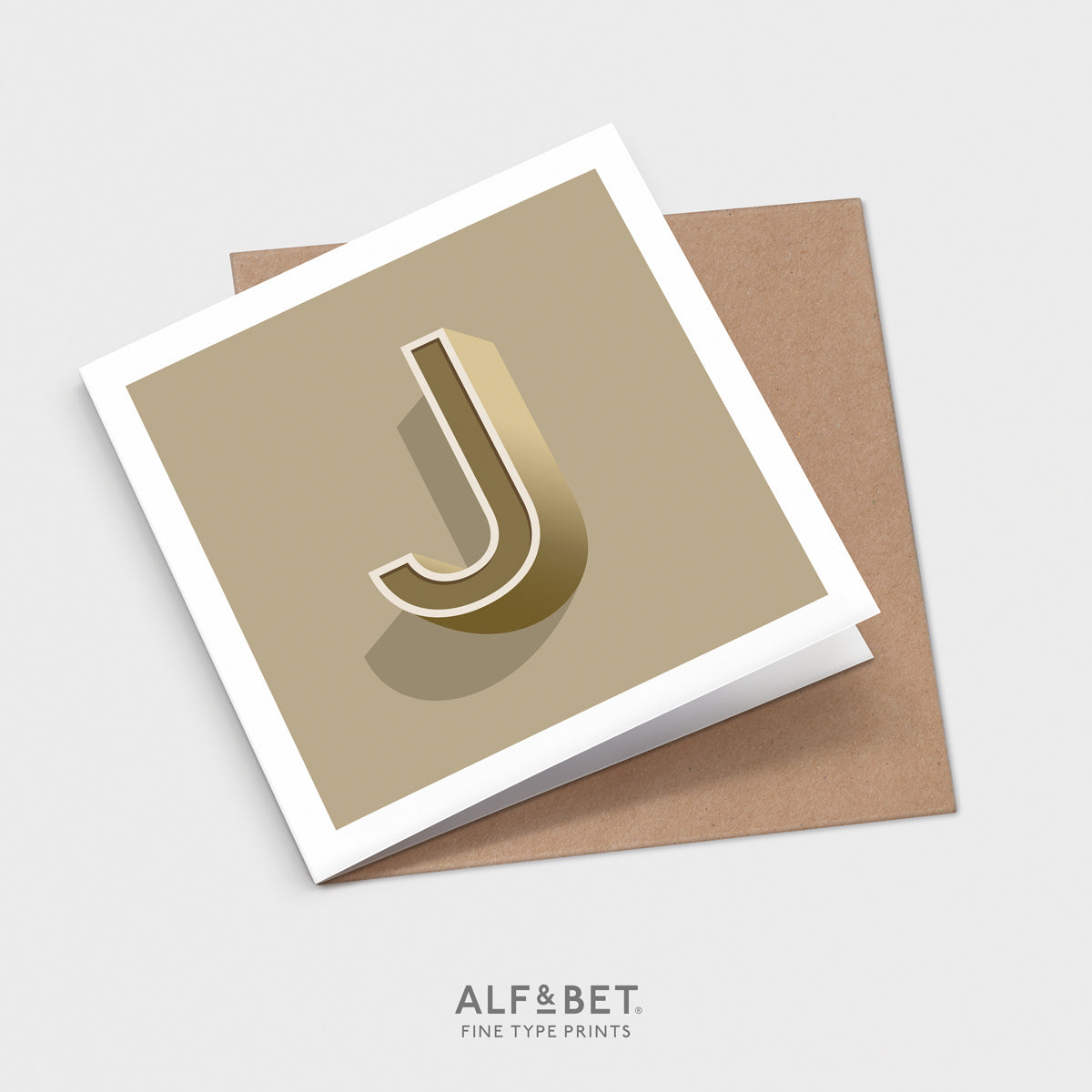 Alphabet Birthday Card - Letter J