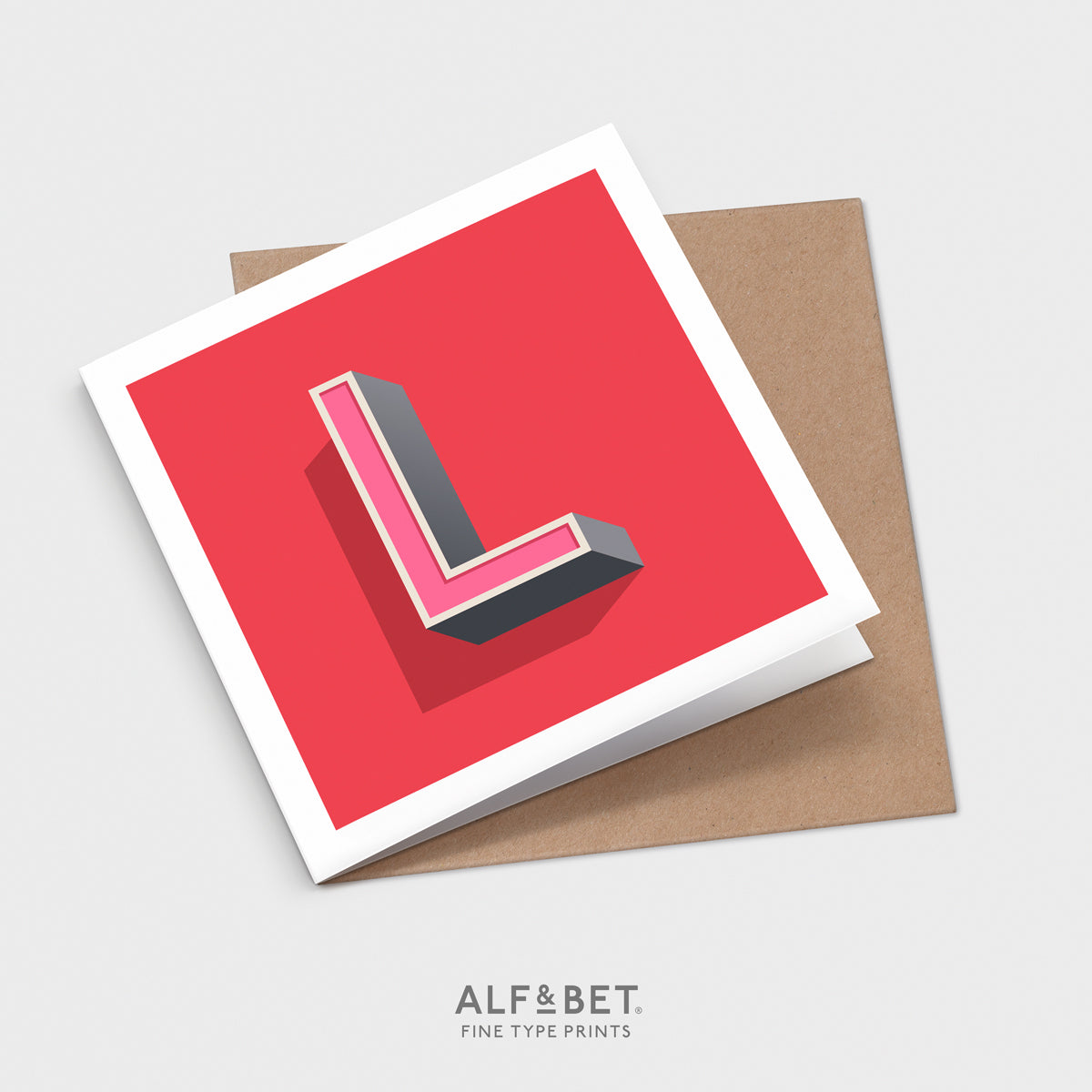 Alphabet Birthday Card - Letter L