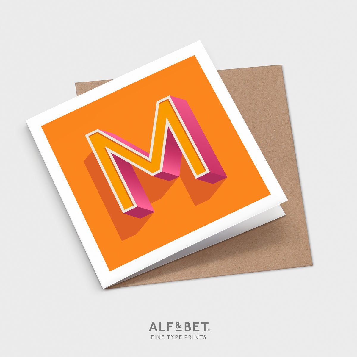 Alphabet Birthday Card - Letter M