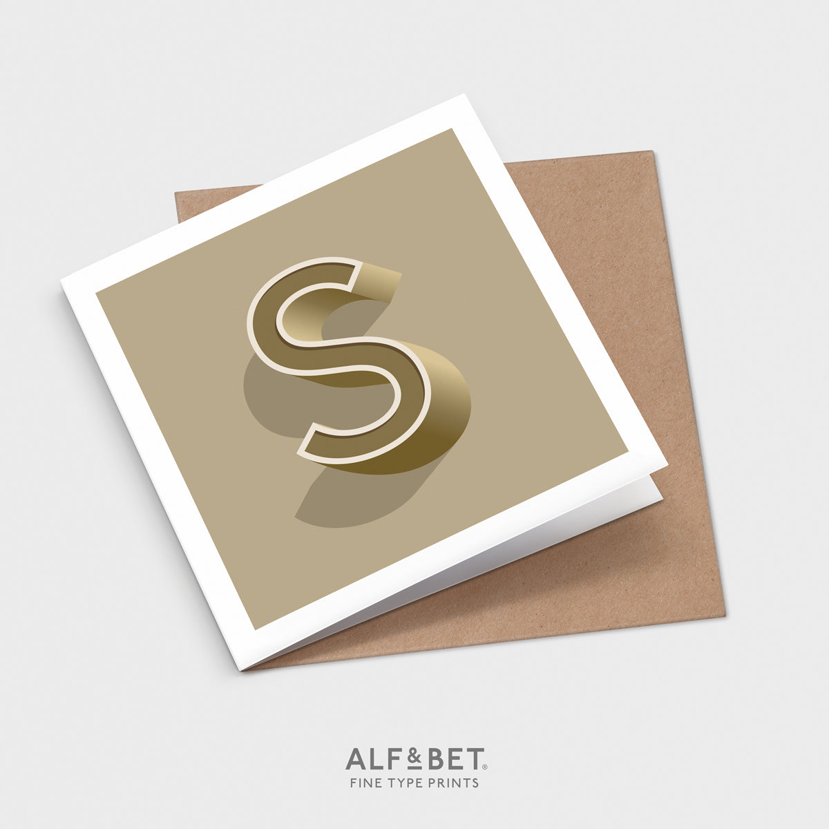 Alphabet Birthday Card - Letter S