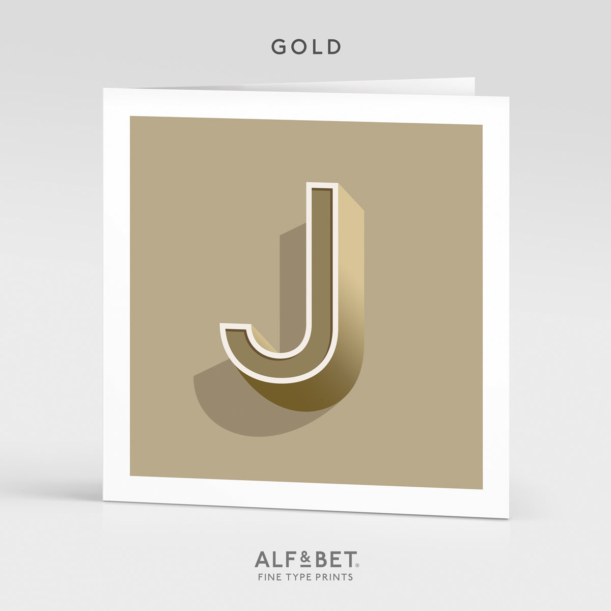 Alphabet Birthday Card - Letter J