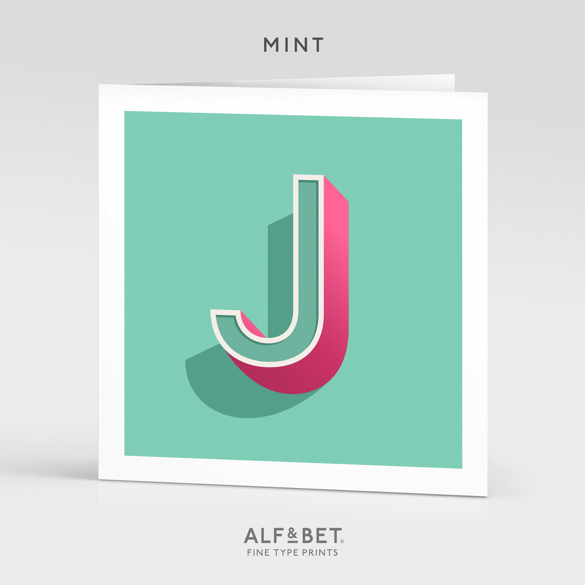 Alphabet Birthday Card - Letter J
