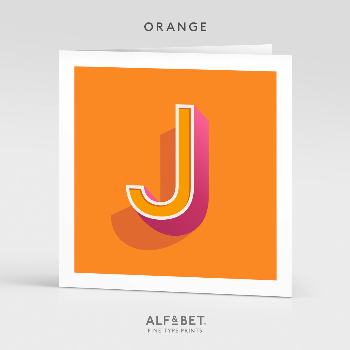 Alphabet Birthday Card - Letter J