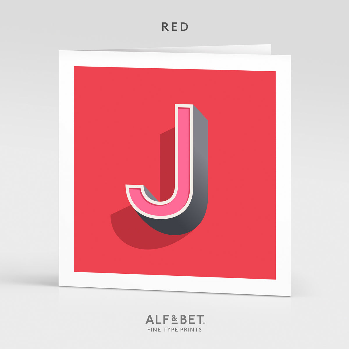 Alphabet Birthday Card - Letter J