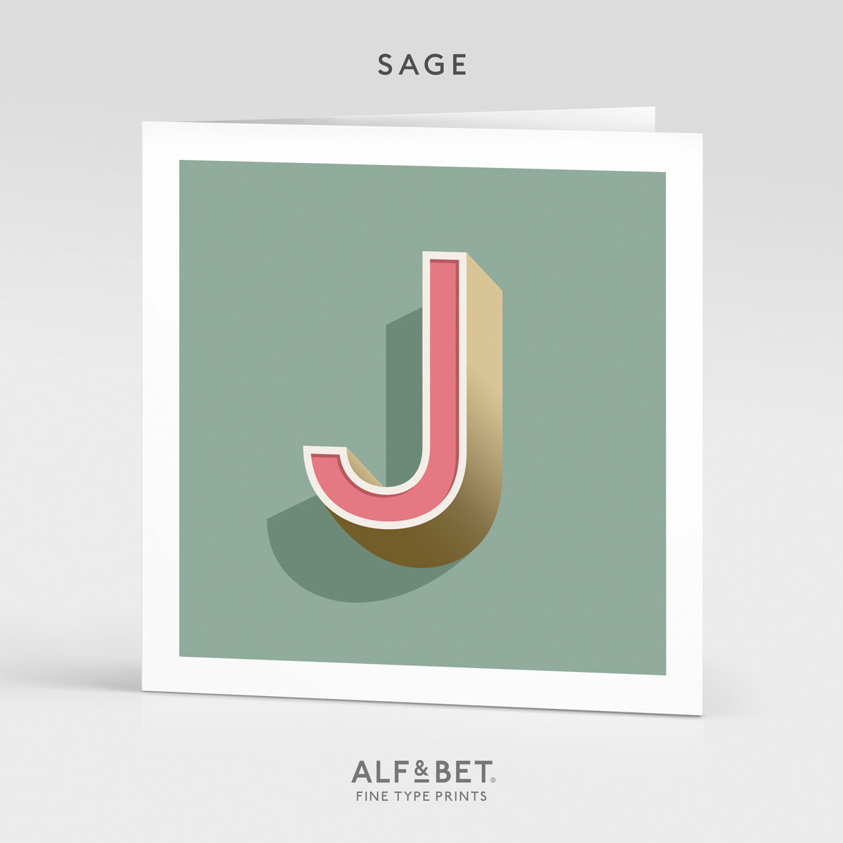 Alphabet Birthday Card - Letter J
