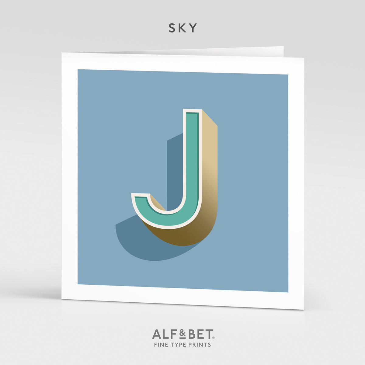 Alphabet Birthday Card - Letter J