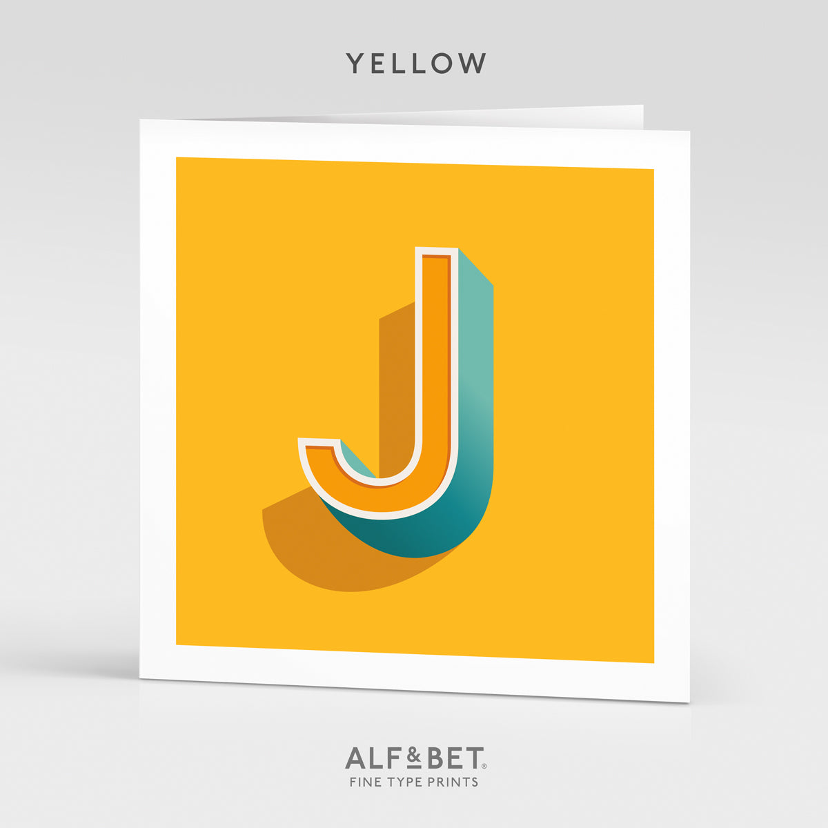 Alphabet Birthday Card - Letter J