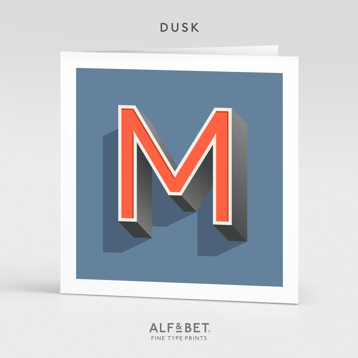 Alphabet Birthday Card - Letter M