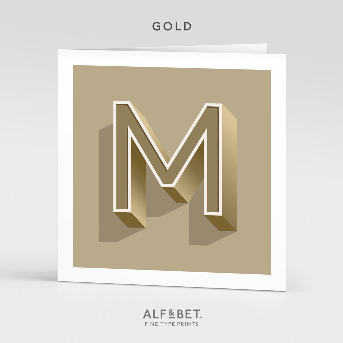 Alphabet Birthday Card - Letter M