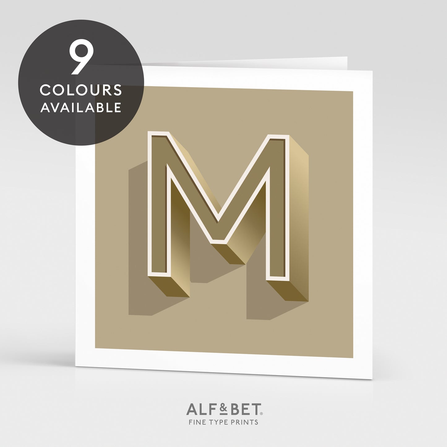 Alphabet Birthday Card - Letter M
