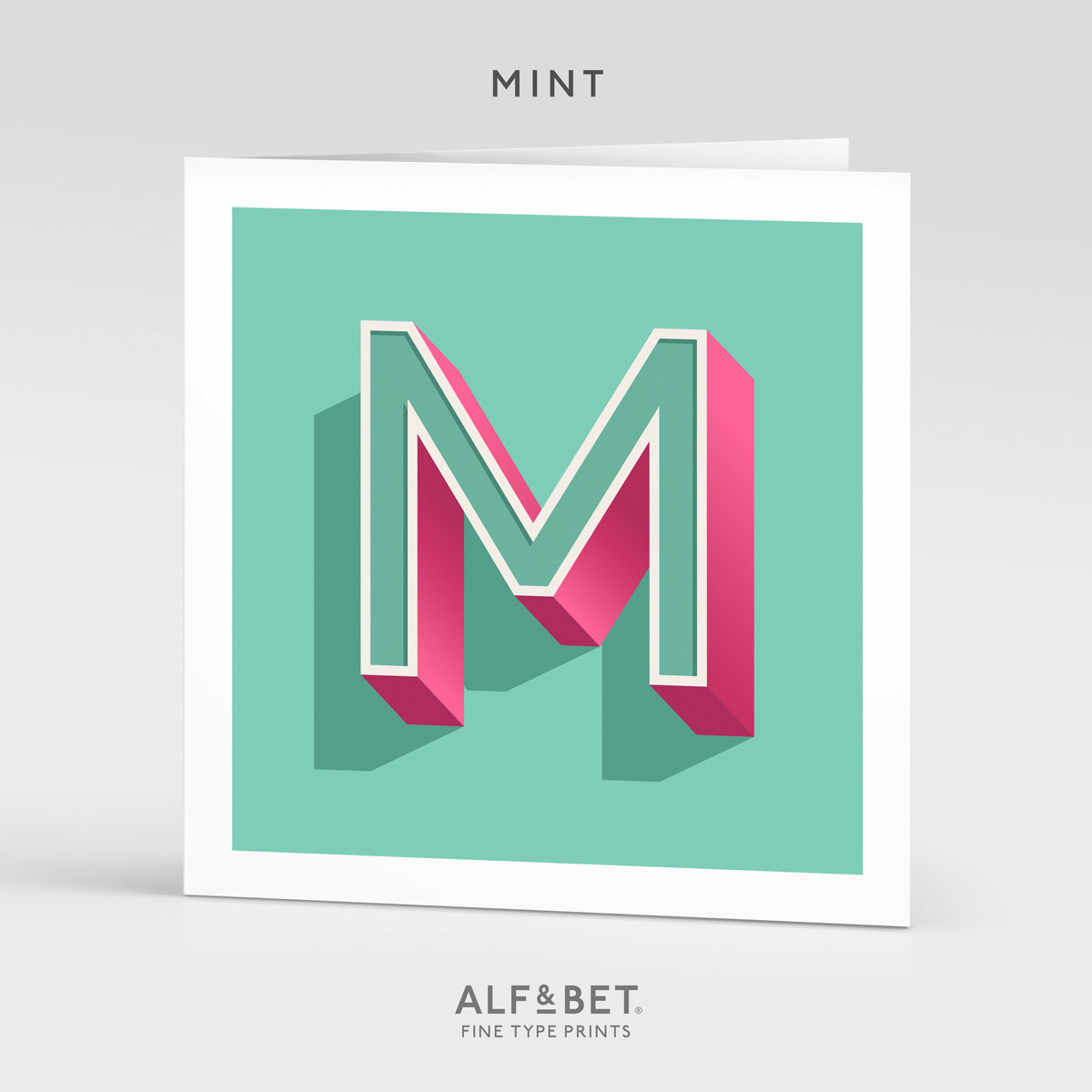 Alphabet Birthday Card - Letter M