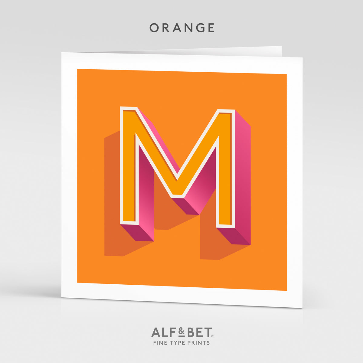 Alphabet Birthday Card - Letter M