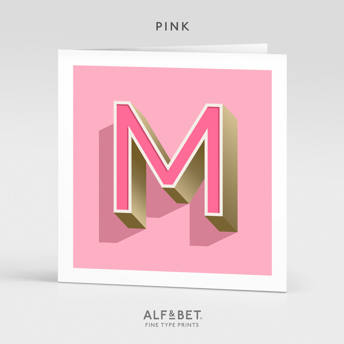 Alphabet Birthday Card - Letter M