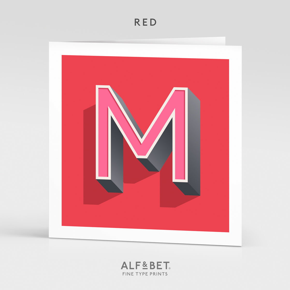 Alphabet Birthday Card - Letter M