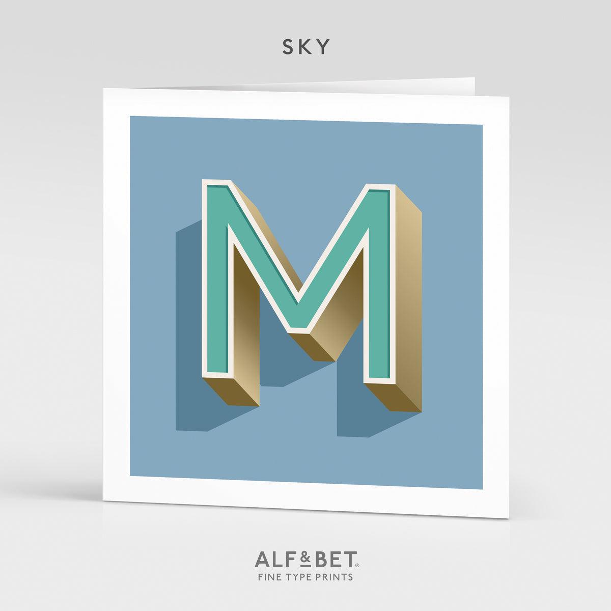Alphabet Birthday Card - Letter M