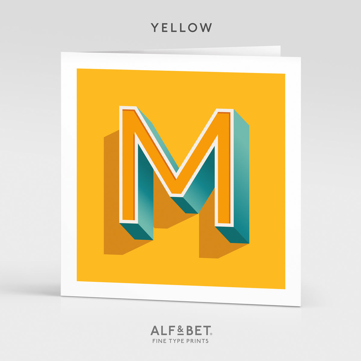 Alphabet Birthday Card - Letter M
