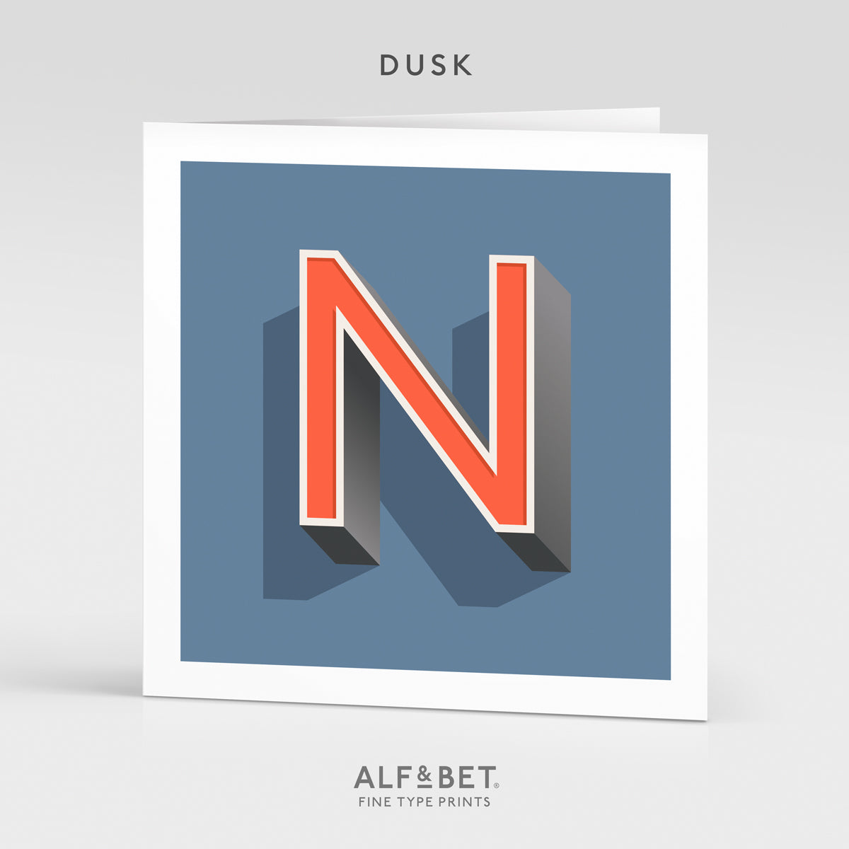 Alphabet Birthday Card - Letter N