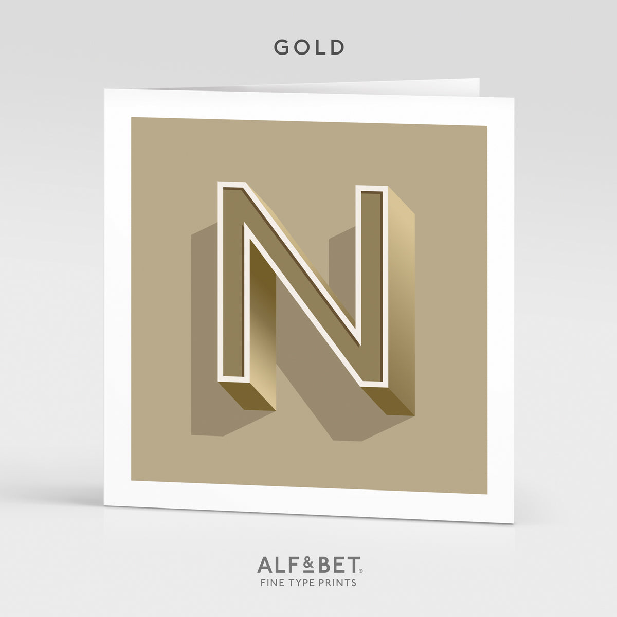 Alphabet Birthday Card - Letter N