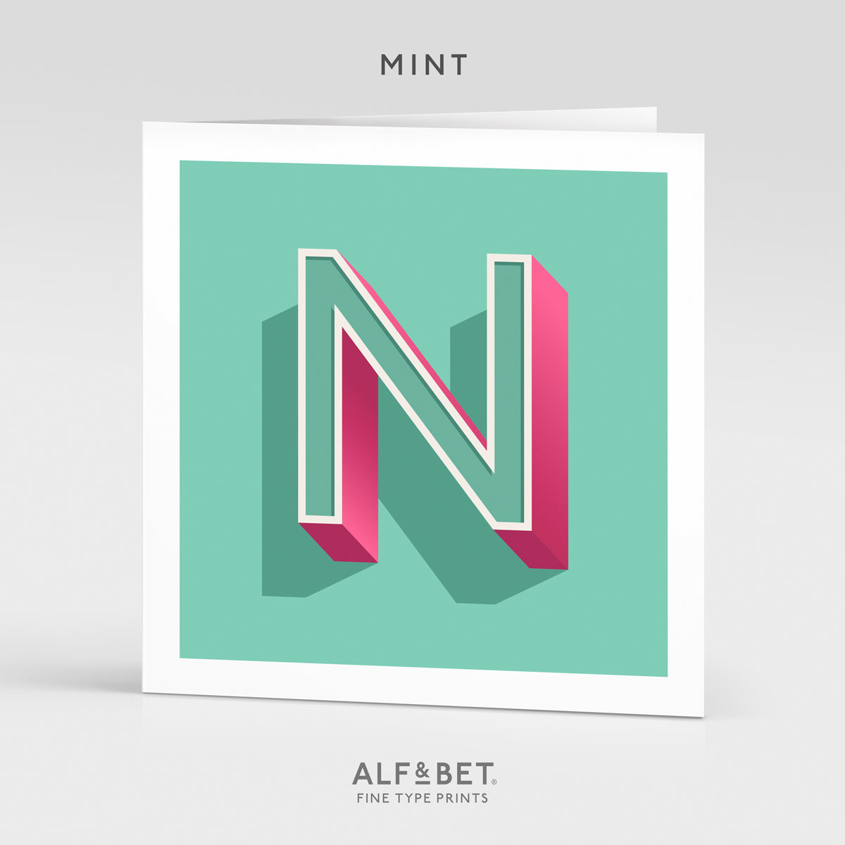 Alphabet Birthday Card - Letter N