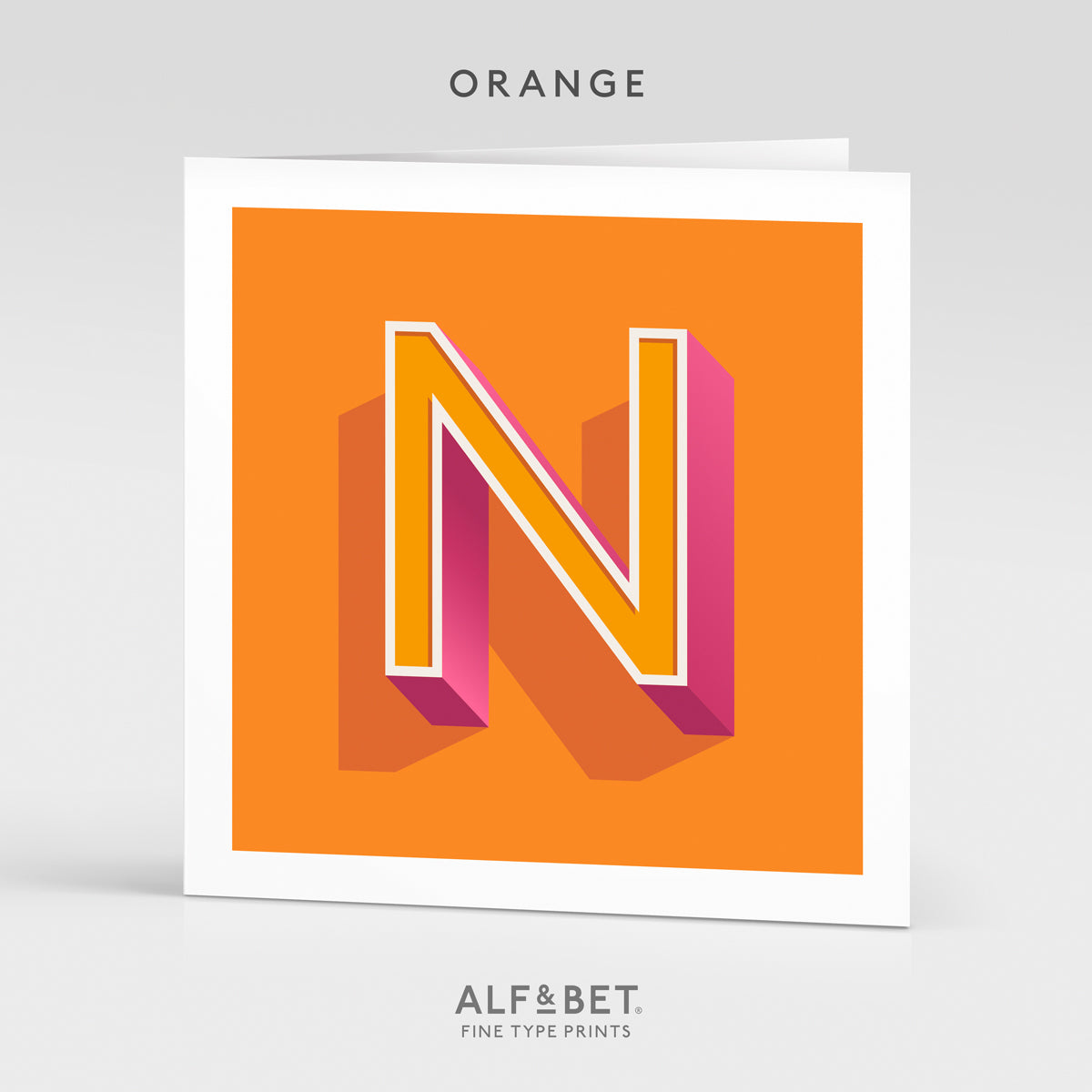 Alphabet Birthday Card - Letter N