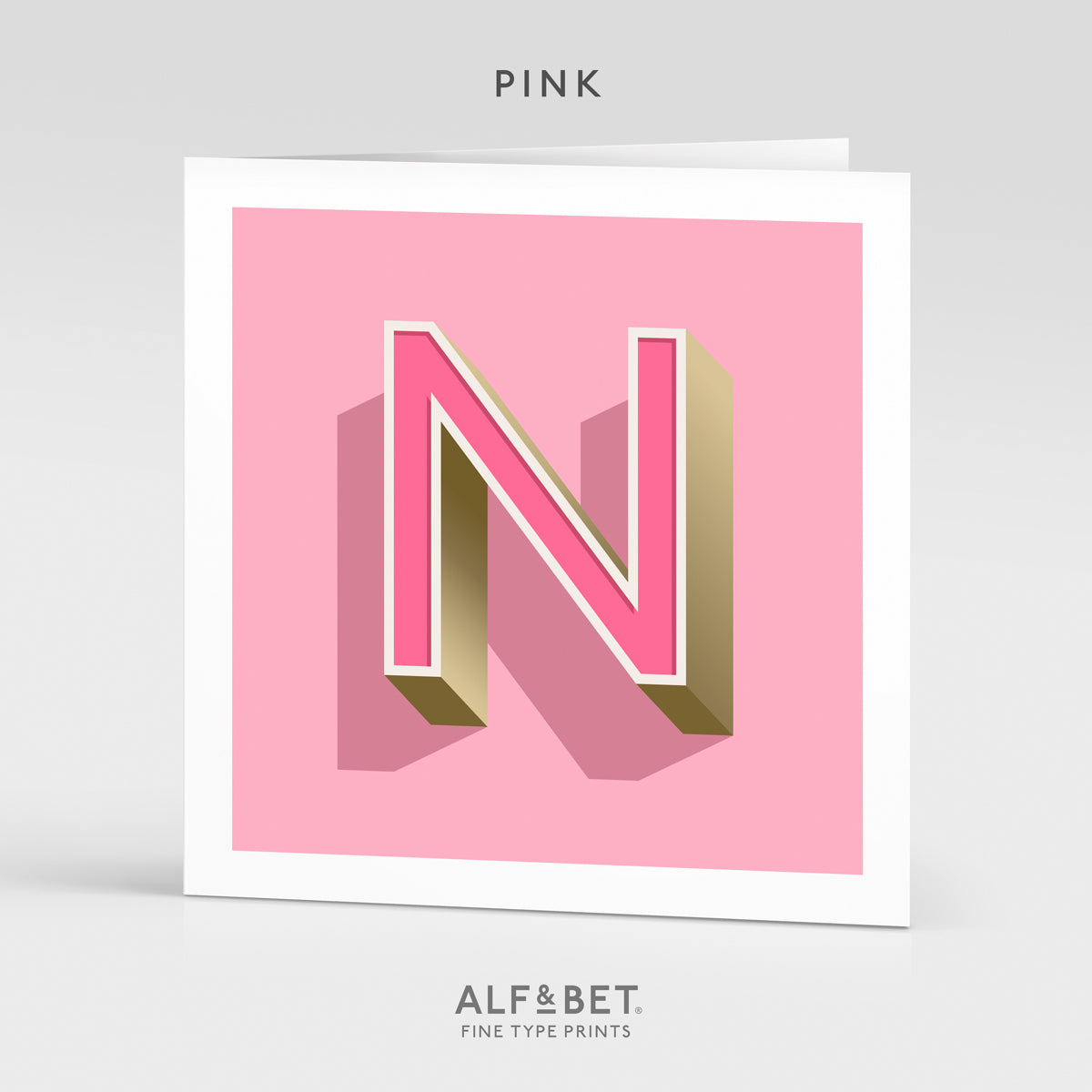 Alphabet Birthday Card - Letter N