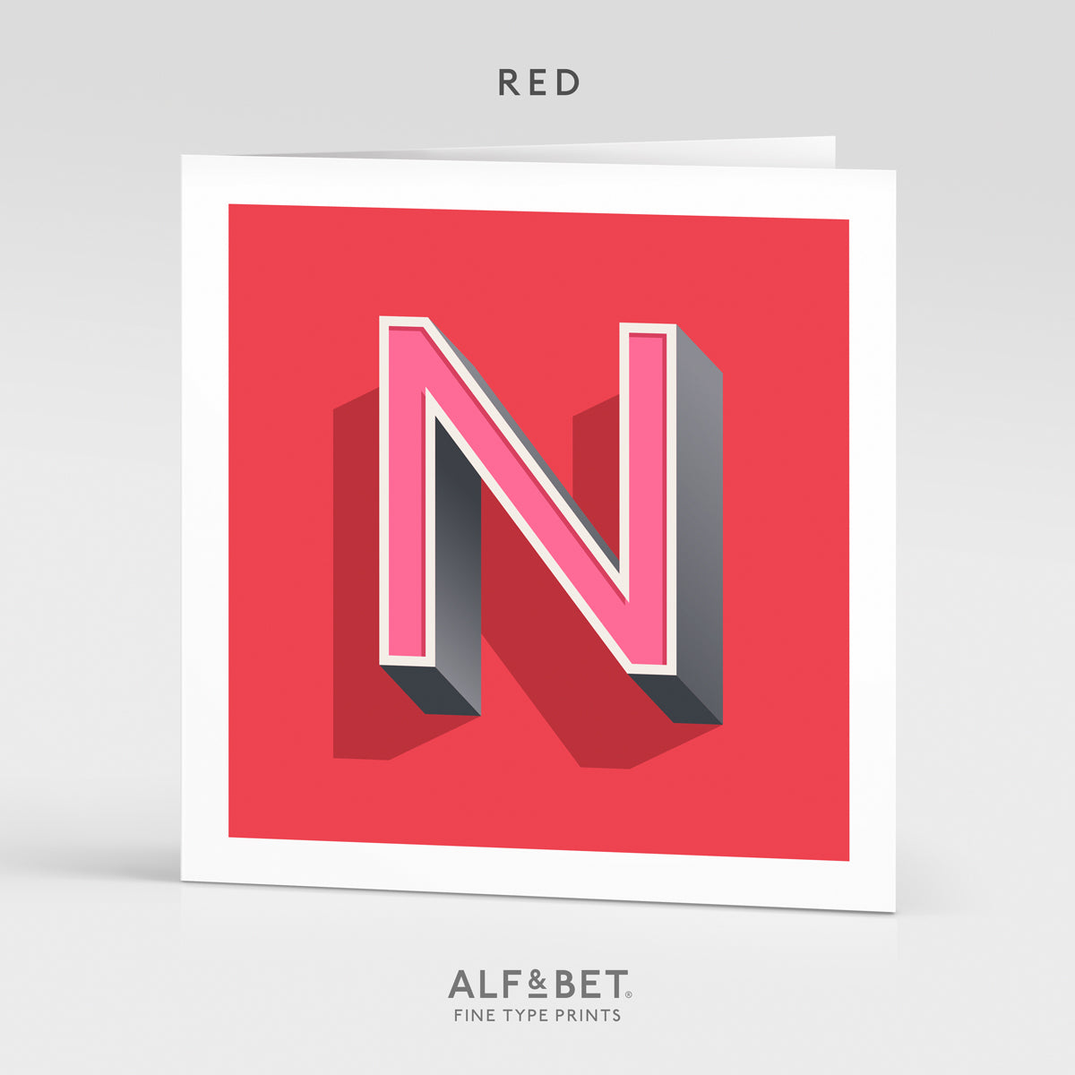 Alphabet Birthday Card - Letter N