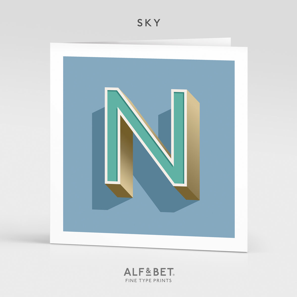 Alphabet Birthday Card - Letter N