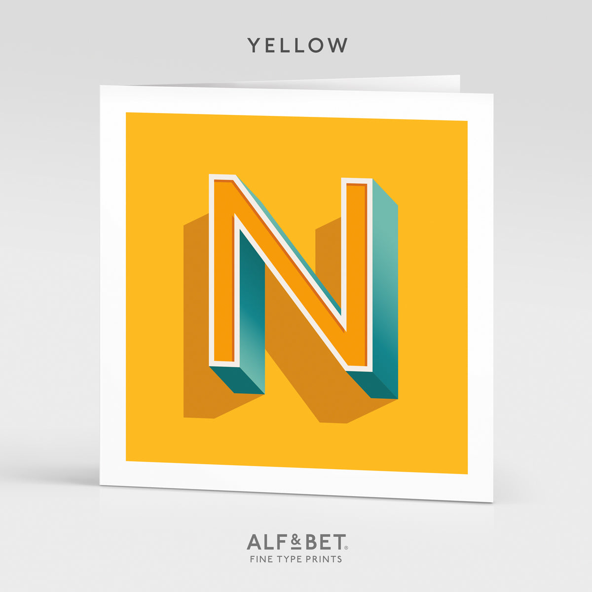 Alphabet Birthday Card - Letter N