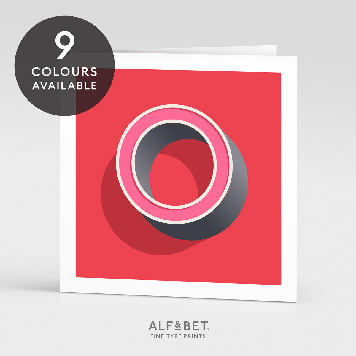 Alphabet Birthday Card - Letter O