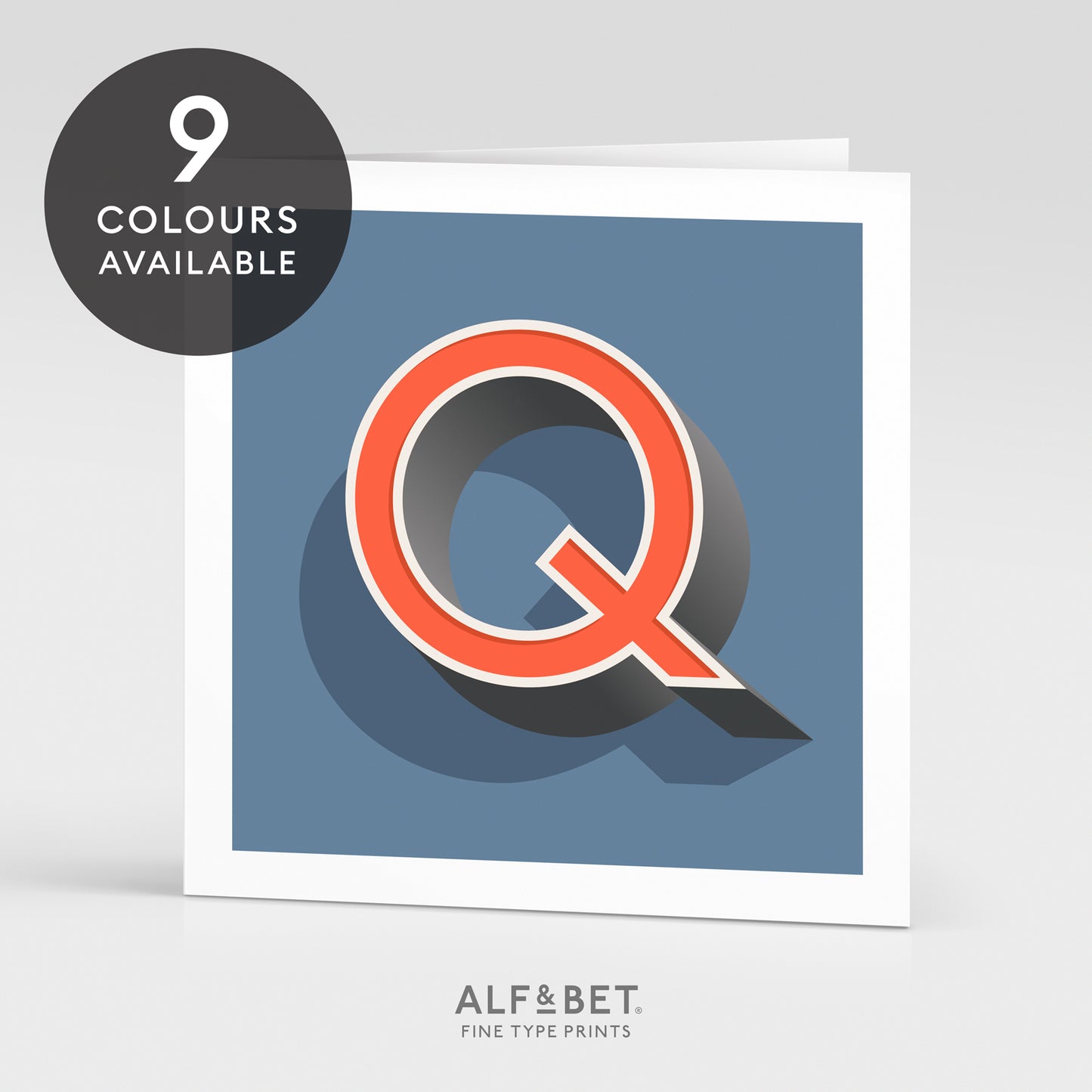 Alphabet Birthday Card - Letter Q