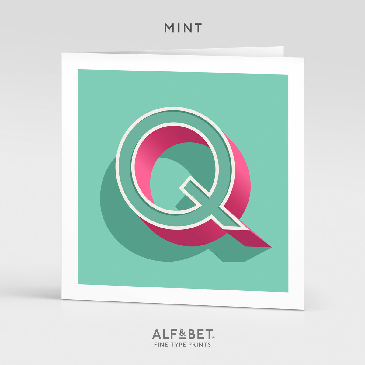 Alphabet Birthday Card - Letter Q