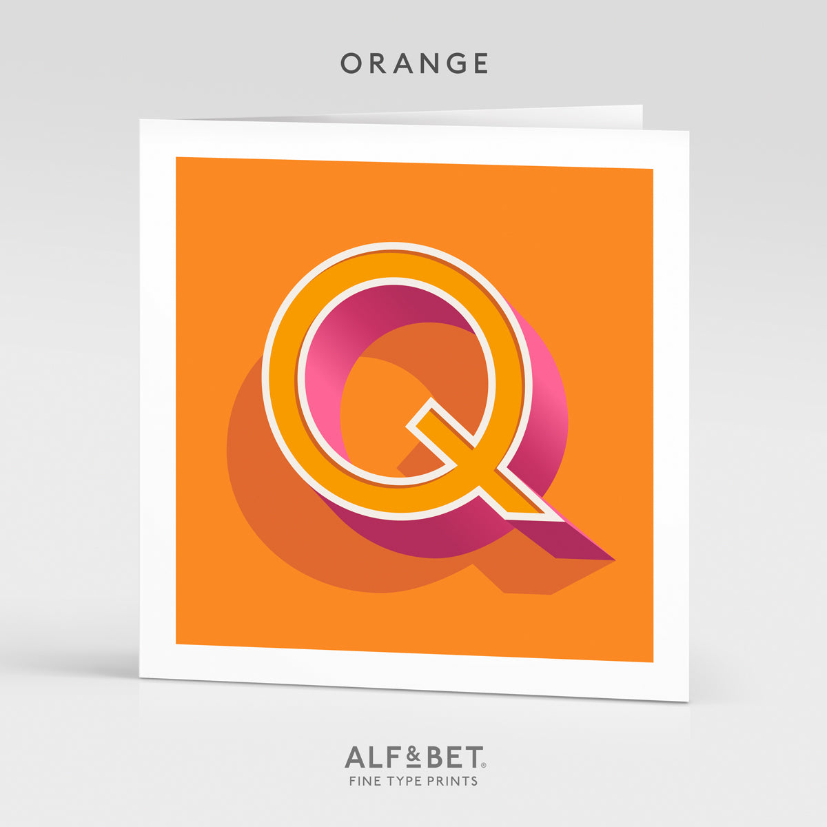Alphabet Birthday Card - Letter Q