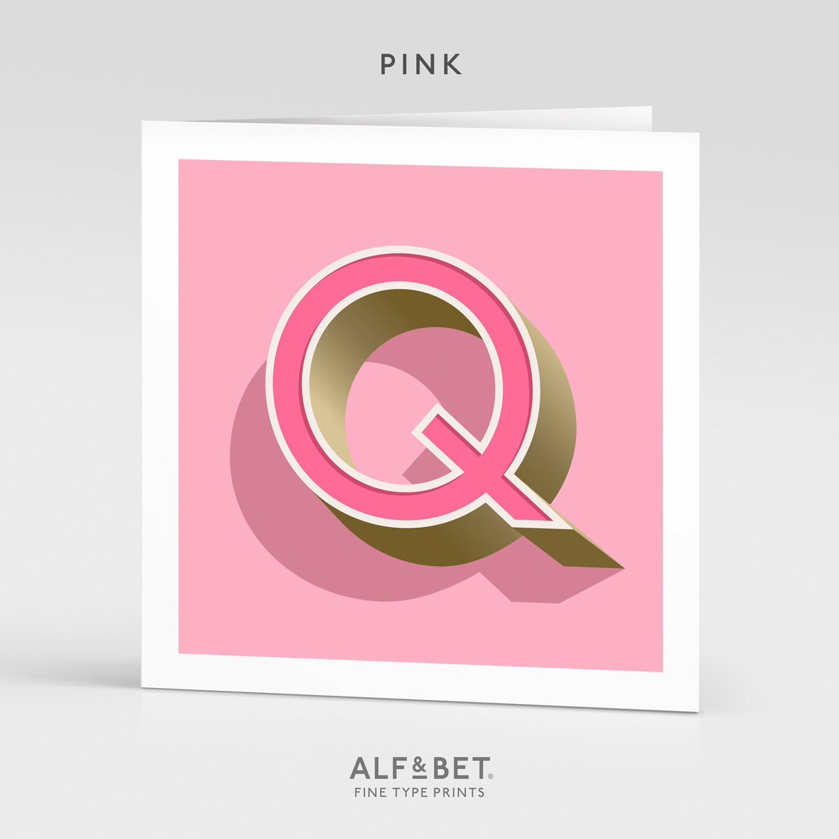 Alphabet Birthday Card - Letter Q