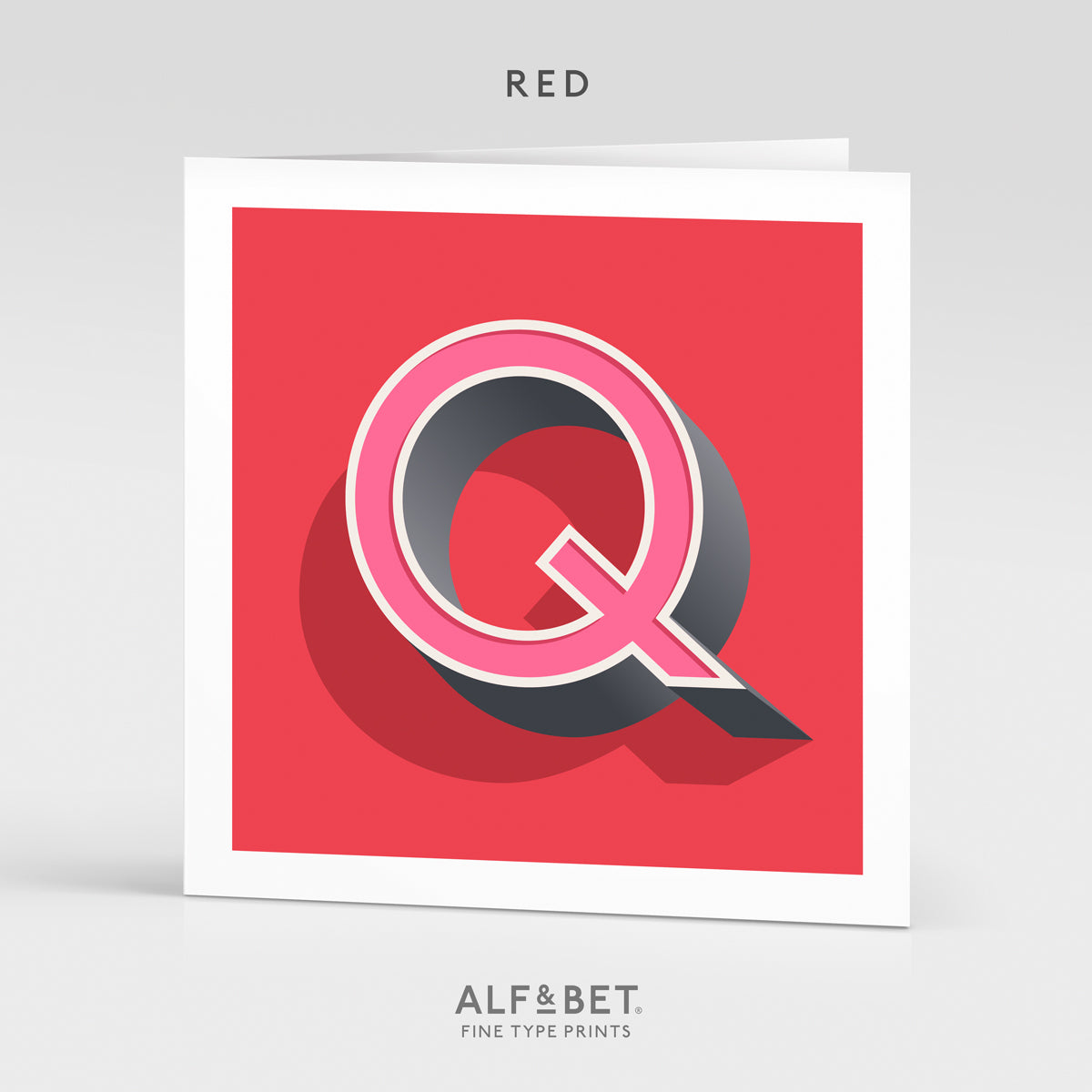 Alphabet Birthday Card - Letter Q