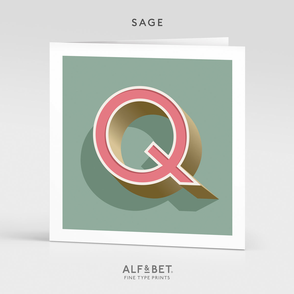 Alphabet Birthday Card - Letter Q