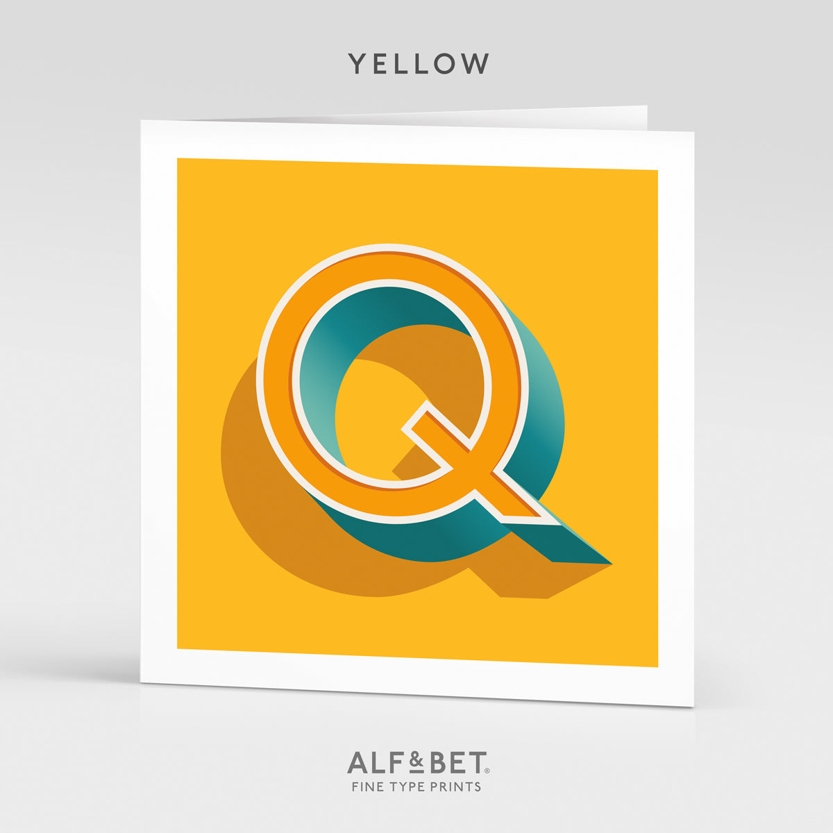Alphabet Birthday Card - Letter Q