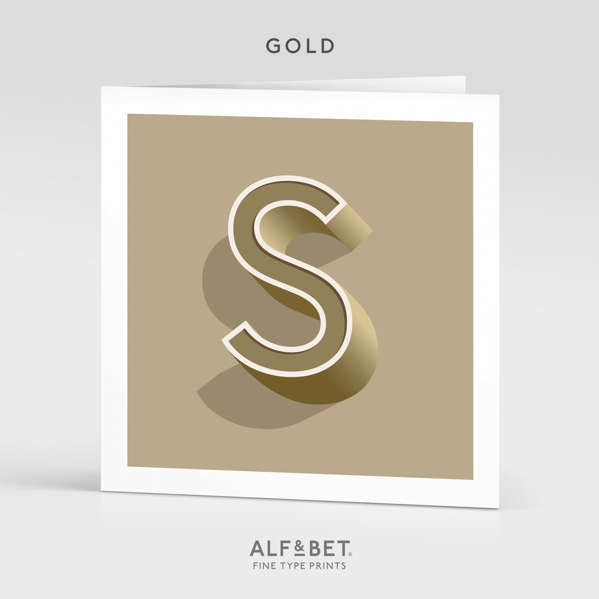 Alphabet Birthday Card - Letter S