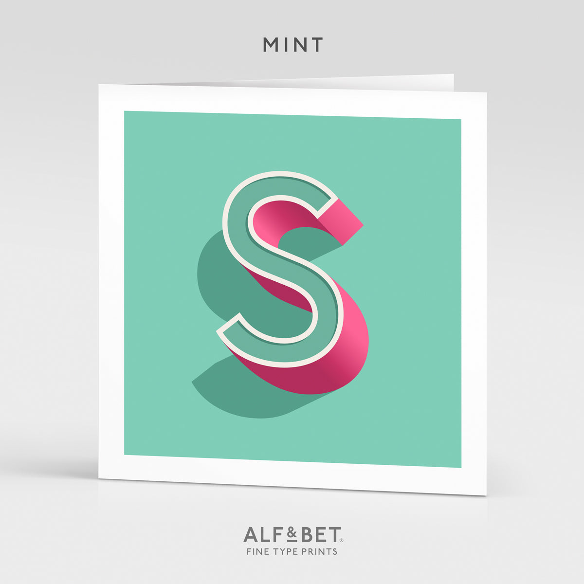 Alphabet Birthday Card - Letter S